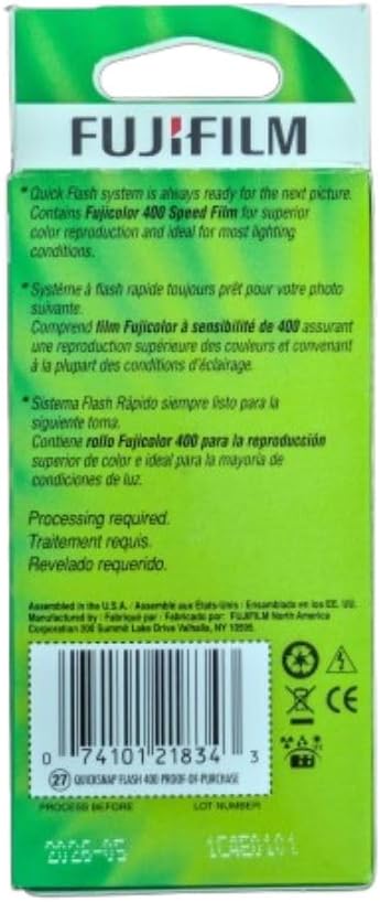 Fujifilm QuickSnap Flash 400 One Time Use 35mm Camera with Flash, 27 Exposures (20 Pack)