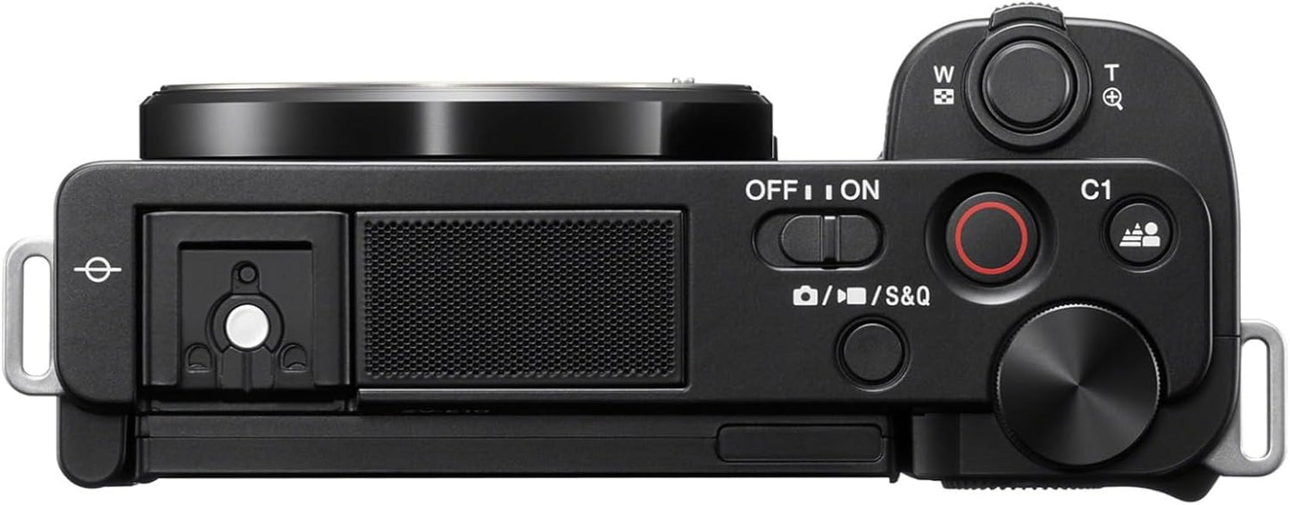 Sony Alpha ZV-E10 - APS-C Interchangeable Lens Mirrorless Vlog Camera Kit - Black