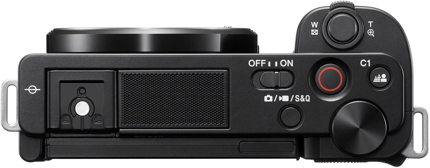 Sony Alpha ZV-E10 - APS-C Interchangeable Lens Mirrorless Vlog Camera Kit - Black